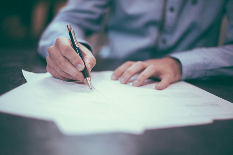Signing travel documents